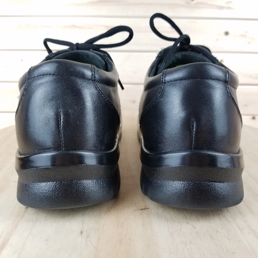 Apex B2000M Black Leather Comfort Shoes Men's Size 9.5 X-Wide Lace-up Oxfords